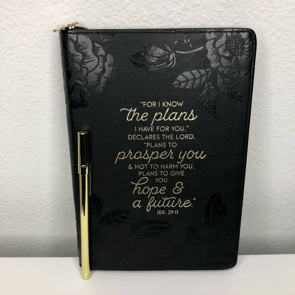 Black and Gold floral Prayer journal Jer. 29:11